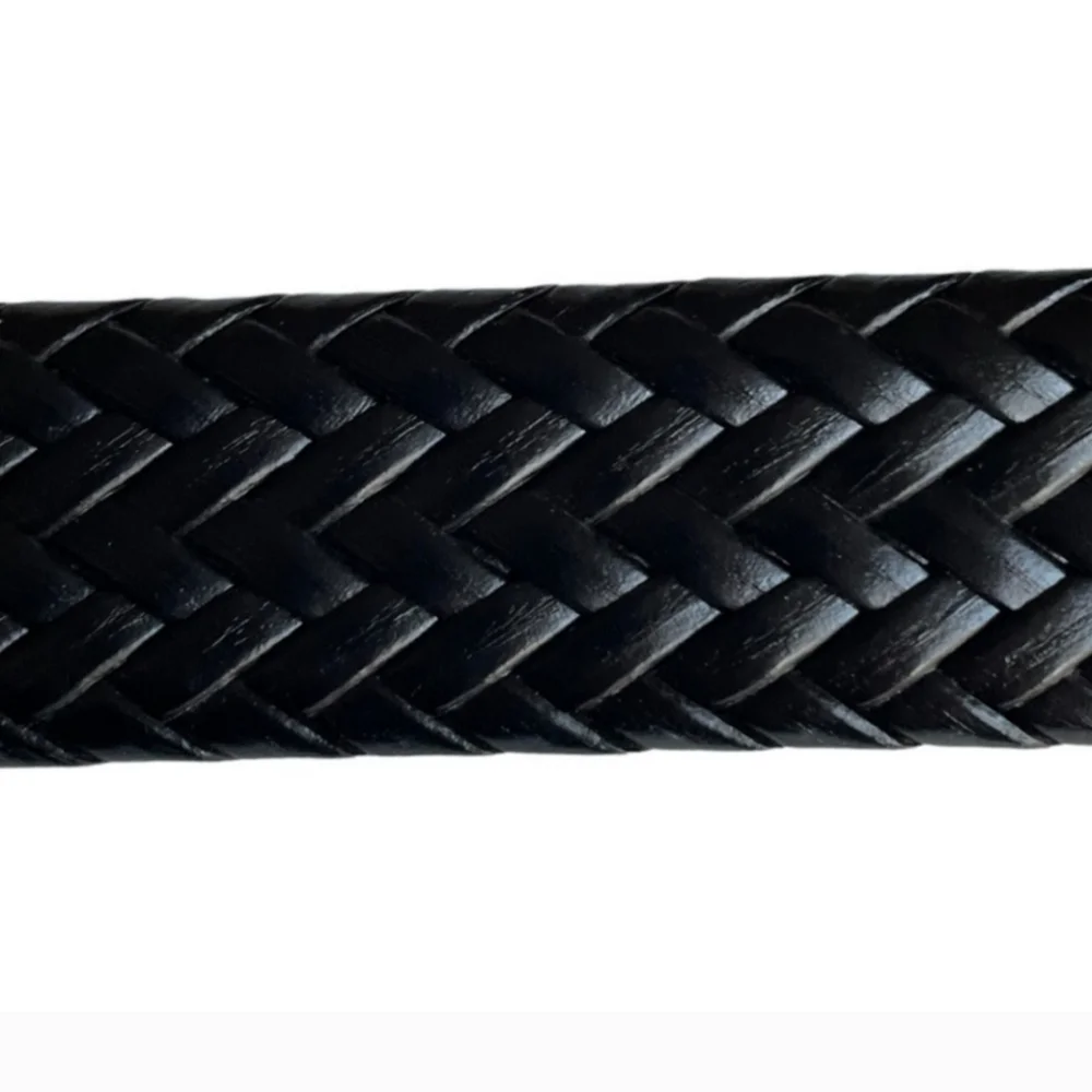 Joseph Abbound Reversible Black/Brown Leather Woven Belt Boys 26 Casual‎ Church